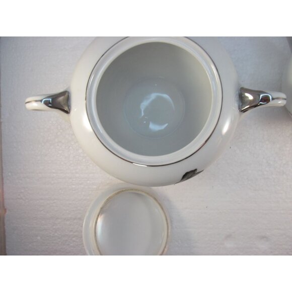 Vintage Nishida Silver Black Rose Creamer and Sugar Bowl Set - Picture 10 of 14